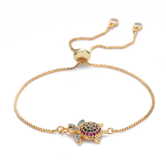 "TURTLE" Armband Gold (Schildkröte Anhänger) - hobby-horse24.de