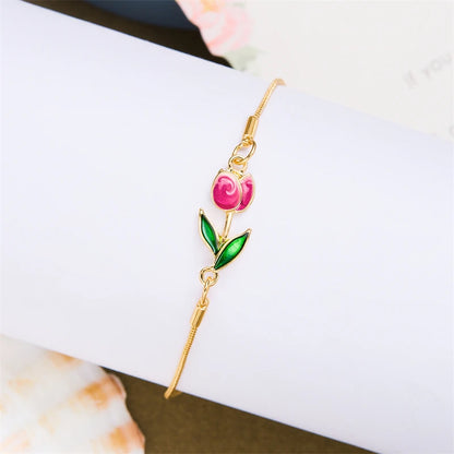 Goldenes Blumenarmband